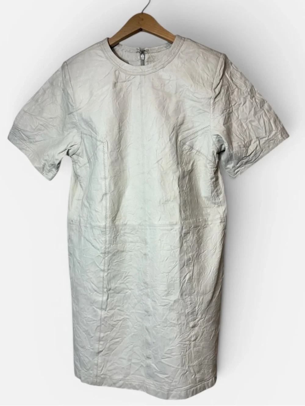 Zadig & Voltaire Riddy Cuir Froisse Leather Mini Dress NWT Sz Small Retail $798 - Picture 4 of 9